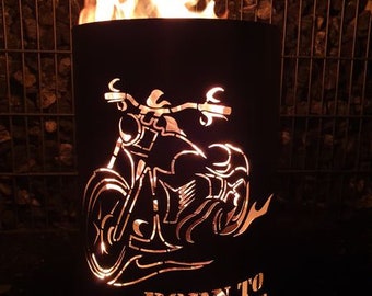 Feuertonne / Feuerkorb mit Motiv " Born to be wild "