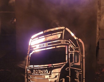 Fût à feu / panier à feu cool avec motif "SCANIA - Truck"