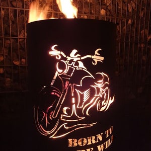 Feuertonne / Feuerkorb mit Motiv Born to be wild Bild 6