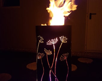 Feuertonne / Feuerkorb mit Motiv " Pusteblumen "