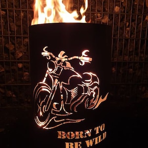 Feuertonne / Feuerkorb mit Motiv Born to be wild Bild 7