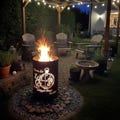 Fire barrel fire basket with time motif – Give your garden a special ambience for unforgettable evenings with your friends