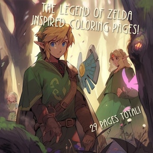 Dibujos para colorear digitales inspirados en The Legend of Zelda