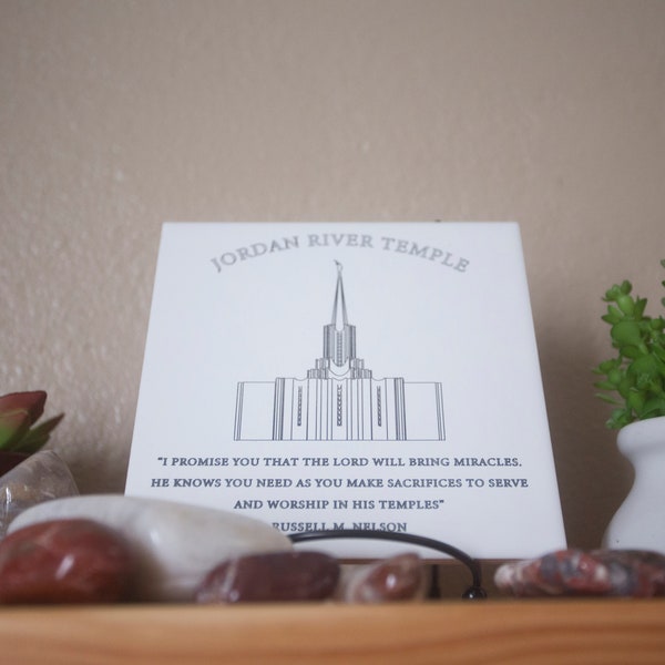 Personalized Jordan River LDS Temple | LDS Gift | LDS Baptism Gift | Lds Wedding Gift | Lds Anniversary Gift | Lds Missionary Gift