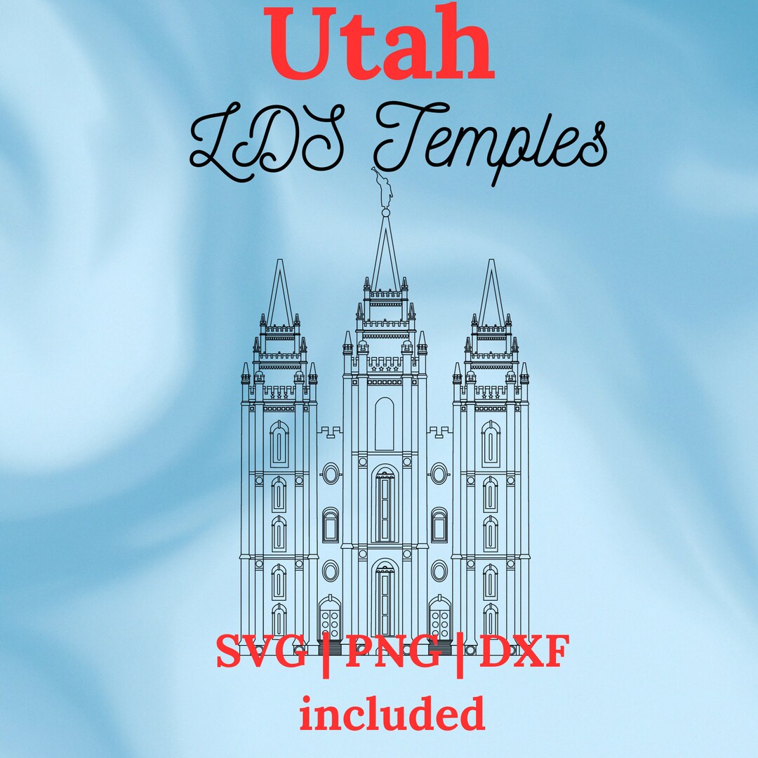 Utah LDS Temple Bundle 21 Total | LDS Temple Svg | LDS Temple Dxf | - Etsy