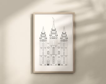 Salt Lake LDS Temple | Digital Download | SVG File | PNG File | Vector File