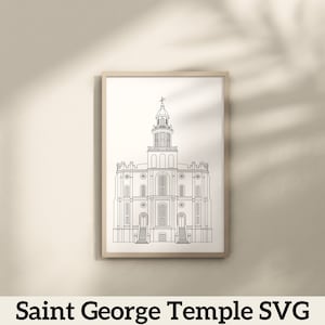 Templo SUD de Saint George, Utah / Descarga digital / Archivo SVG / Archivo PNG / Archivo vectorial