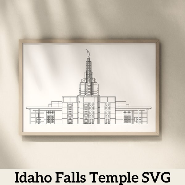 Idaho Falls Idaho LDS Temple | Digital Download | SVG File | PNG File | Vector File