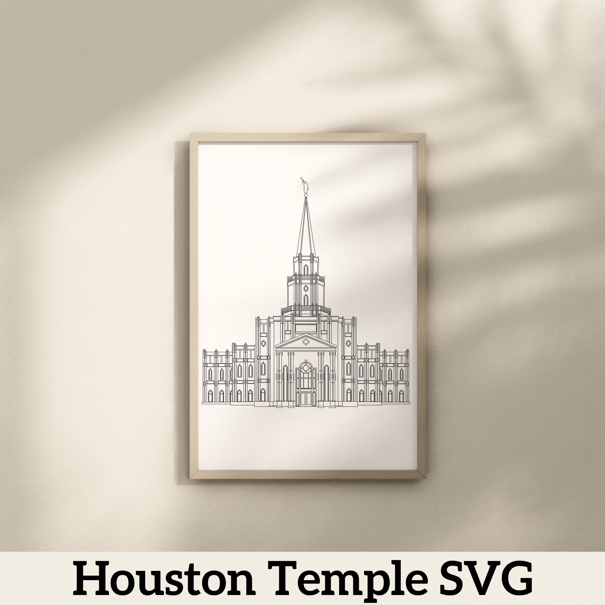 Houston, Texas LDS Temple | Digital Download | SVG File | PNG File | Vector File