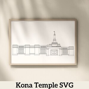 Kona, Hawaii LDS Temple | Digital Download | SVG File | PNG File | Vector File