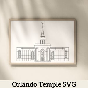 Templo SUD de Orlando, Florida / Descarga digital / Archivo SVG / Archivo PNG / Archivo vectorial