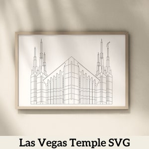 Templo SUD de Las Vegas, Nevada / Descarga digital / Archivo SVG / Archivo PNG / Archivo vectorial