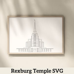 Rexburg Idaho LDS Temple | Digital Download | SVG File | PNG File | Vector File