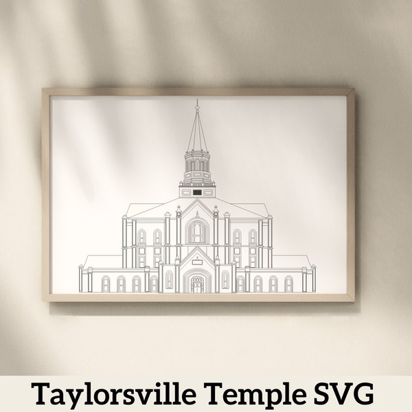 Taylorsville Utah LDS Temple | Digital Download | SVG File | PNG File | Vector File