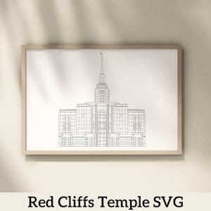 Red Cliffs Utah LDS Temple | Digital Download | SVG File | PNG File | Vector File