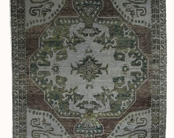 Vintage Turkish Oushak Area Rug | Madison