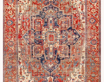 Vintage Heriz Serapi Area Rug | Rowen