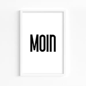 Poster - Moin | printed | DIN A4 | Digital Download | wall decoration | Bathroom Poster | Maritime