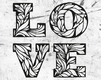 Plotterdatei LOVE - SVG / DXF | Plott | Valentinstag | Romantisch | Paar | Liebe | Digitaler Sofort Download