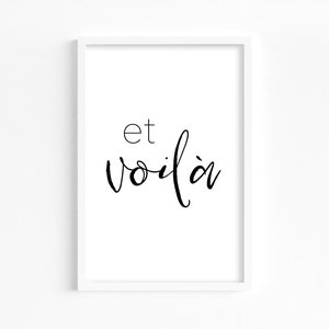Poster - Et Voilà | printed | DIN A4 | Digital Download | wall decoration | room decoration | statements