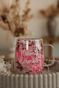 Personalized floral mug/cup with your choice of dried flowers - Original gift for mom, godmother, teacher, nanny, aunt, grandma… product logo