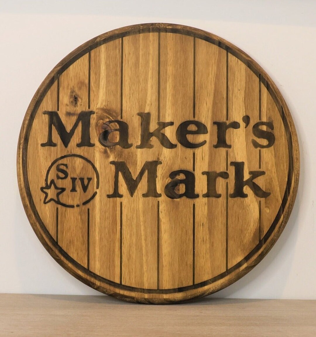 Makers Mark Whisky Barrel Top - Etsy