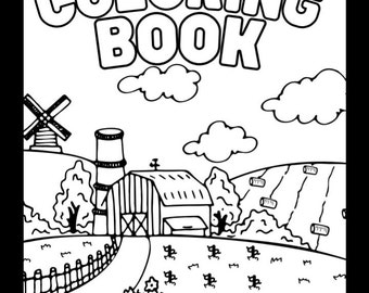 Farm animals-Coloring book