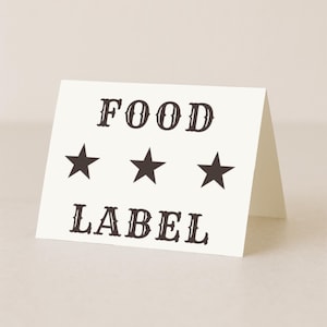 Western Food Labels Printable | Cowboy Birthday Place Cards | Western Party Table Tents | Editable Canva Template | Rodeo Party Decorations