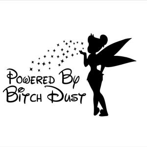 Adesivo per finestra Powered By BitchDust, girl power Trilli Powered By BitchDust