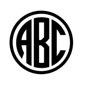 Monogram Decal, Initials Decal, Monogram Car Decal Personalized Decal Custom decal