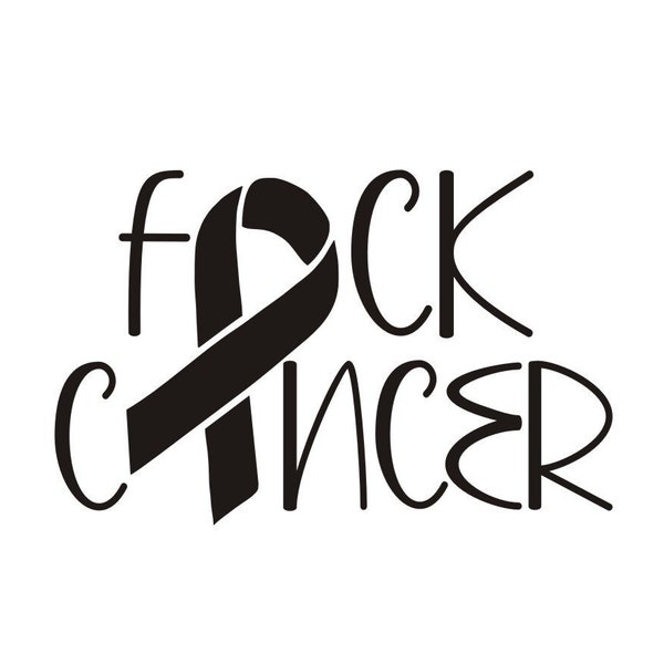 F ** k Cancer - sticker fenêtre FU Cancer - sticker sensibilisation au cancer - combattant du cancer - survivant du cancer