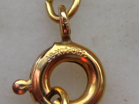 Vintage 14 Kt Gold Filled & Opal Pendant Necklace - image 5