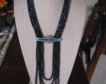 Heidi Daus Denim & Deco Beaded Draped Necklace