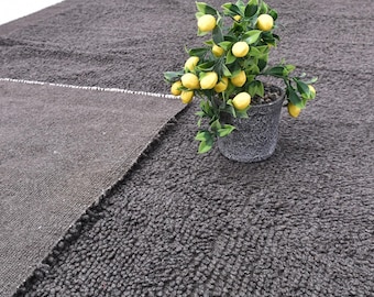 9x12 Area Rug, 9x12 Soft Wool Pastel Kilim Rug, 9x12 Kilim Rug, Handmade Wool Rug, 9x12 Rug, Dark Brown Large Area Rug, Custom Size Kilim