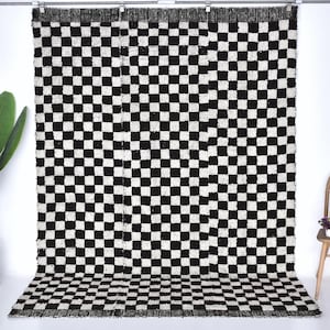 Alfombra Beni Ourain, Alfombra marroquí, Alfombra bereber, Alfombra de lana blanca, Alfombra hecha a mano, Estilo Beni Ourain blanco, Alfombra de área marrón, Tapis Berbere, Teppich.