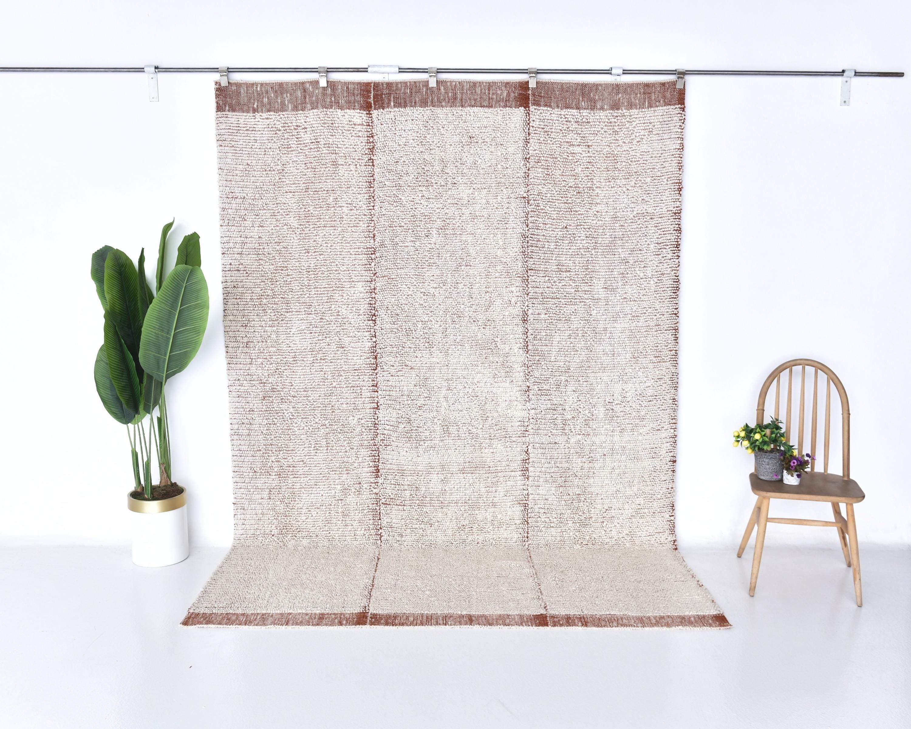 Klim Rug Terracotta & Brunt Orange Klim Rug, Oversize Kilim Rug, Extra Large ...