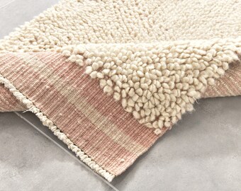 2x10 Runner Rug, 2x10 Pink Beige Vintage Runner Rug, 2x10 Vintage Runner, Hand Woven Rug, 2x10 Rug, Pink Beige Rug, Rug For Unique Hallway
