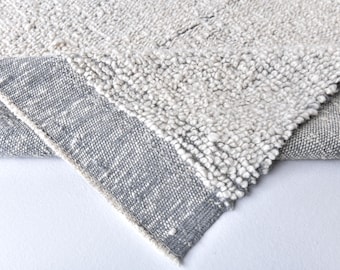 Tapis kilim gris et blanc pastel, tapis kilim surdimensionné, très grand tapis 8 x 10 9 x 12 10 x 13, style esthétique moderne, tapis pour chambre à coucher