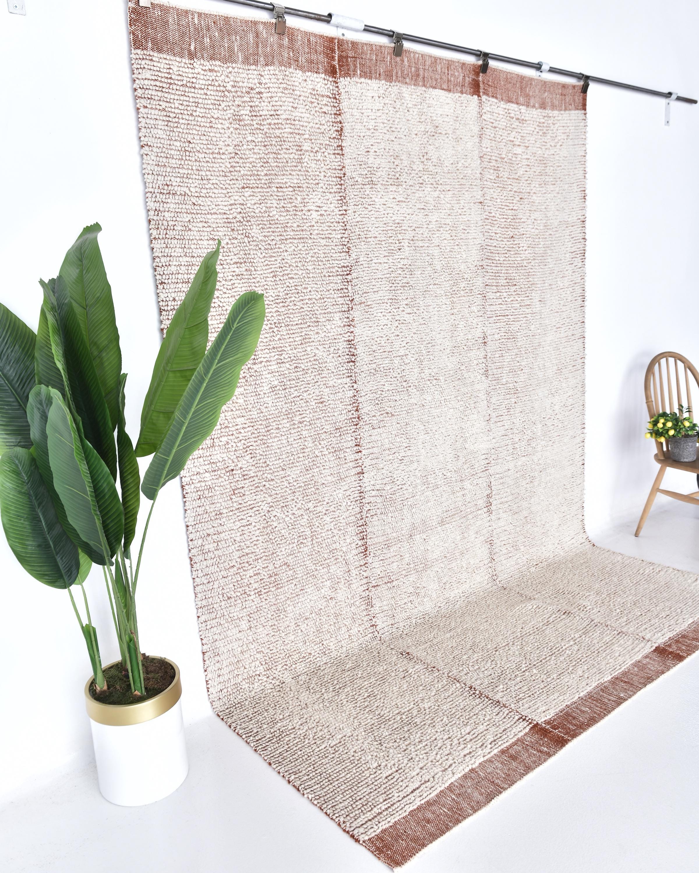 Klim Rug Terracotta & Brunt Orange Klim Rug, Oversize Kilim Rug, Extra Large ...