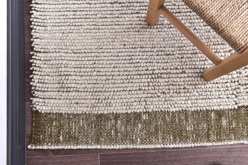 Nubby Rugs 8x10 Area Rug, 8x10 Kilim Rug ,8x10 Soft Wool Jute Kilim Rug, Wool ...