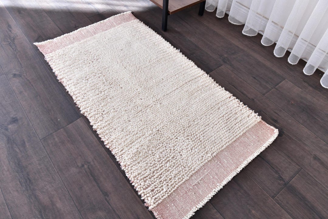 2x4 Apricot Soft Wool Kilim Rug, 2x4 Accent Rug, Wool Jute Naturel Rug ...