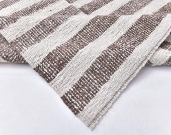 9x12 Area kilim Rug Soft Wool Pastel Kilim Rug, 9x12 Kilim Rug Handmade Wool Rug, 9x12 Brown White Large Area Rug, Custom Size Kilim