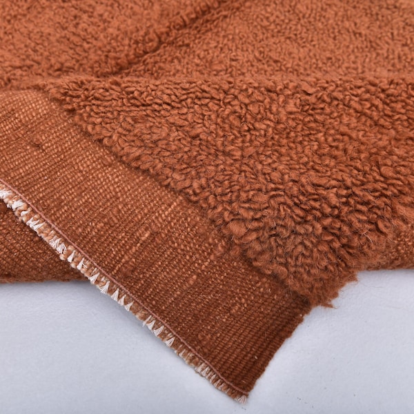 4x7 Terracotta Colored Scandinavian Styled Rug, 4x7 Chic Super Chunky Soft Wool Rug, 4x7 Farmhouse Style Indoor Rugs in Various Sizes,