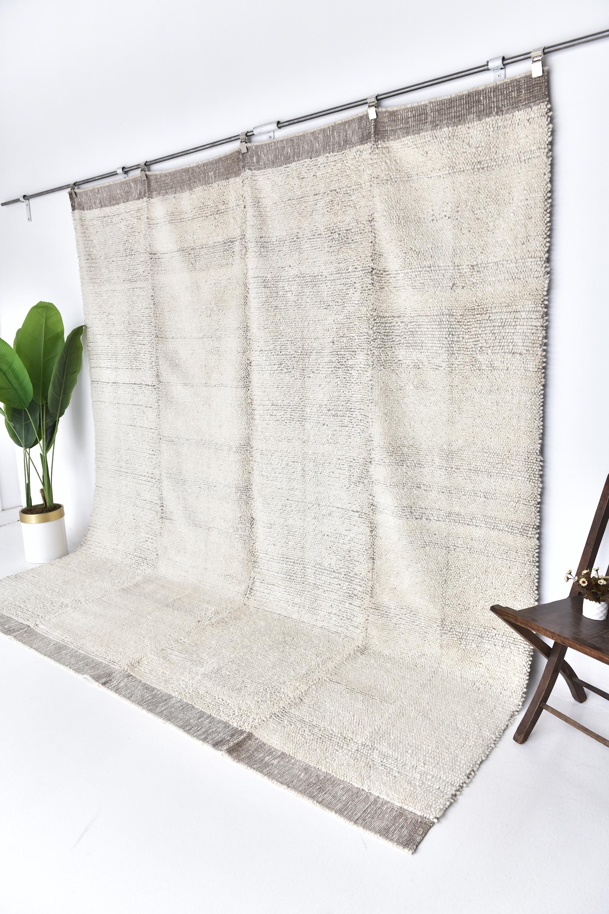 9x10 Brown & Beige Turkish Modern Soft Wool Rug, 9x10 Bohemian Wool Rug ...