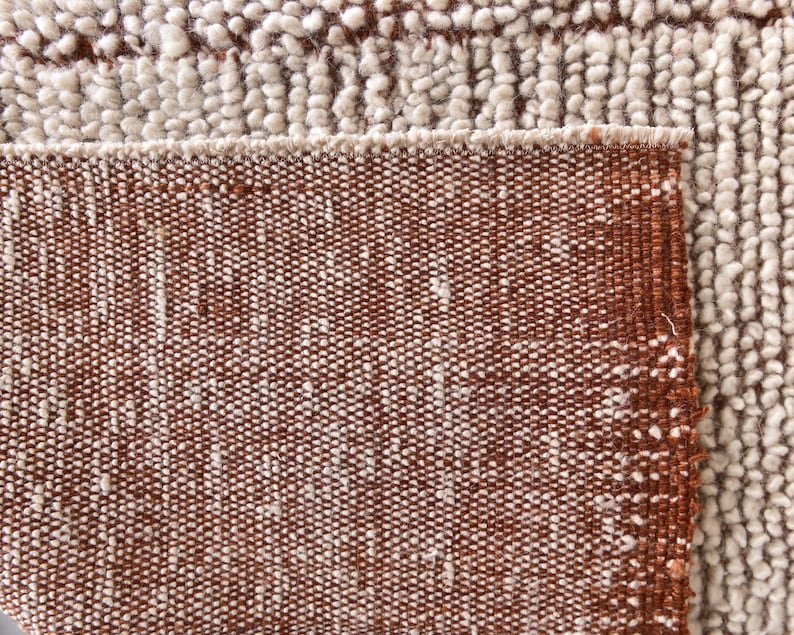 8x10 Area Rug, Moroccan Rug Terracotta, 8x10 Moroccan Rug, Berber Rug, Beni Ourain Rug, Handmade Wool Rug, 8x10 Wool Rugs, Large Area Rug image 9