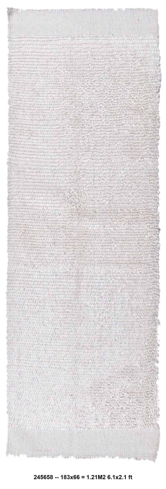2x6 Weicher Weißer Läufer Teppich, 2x6 Weicher Wolle Jute Kelim Läufer Teppich, 2x6 Wolle Handgemachter Jute Kilim 2x6 Teppich Weißer Kelim Läufer, Benutzerdefinierte Größe Kilim