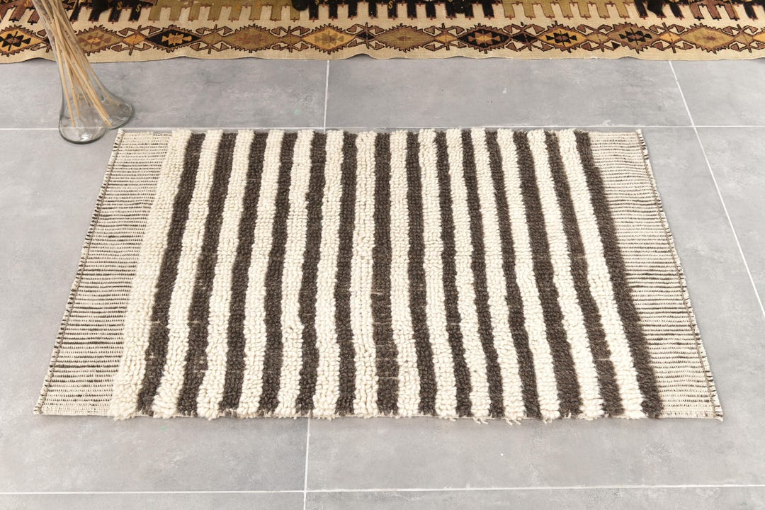 2x4 Doormat Rug, 2x4 Striped Doormat Rug 2x4 Doormat 2x4 Wool Handmade ...