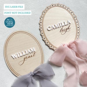 Birth Announcement SVG Plaque: Laser Cut File (SVG,DXF, Digital Download)