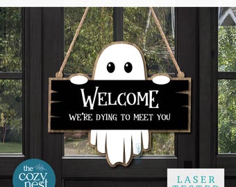 Halloween Door Sign - SVG Laser Cutting File (Digital Download)