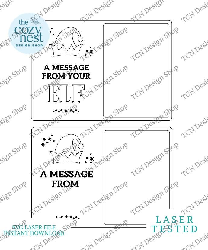 Christmas Elf Message Board: Laser Cut File SVG, DXF (digital Download ...